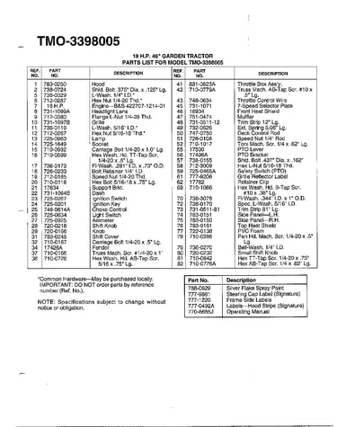 18 h. p. 46" garden tractor page 2