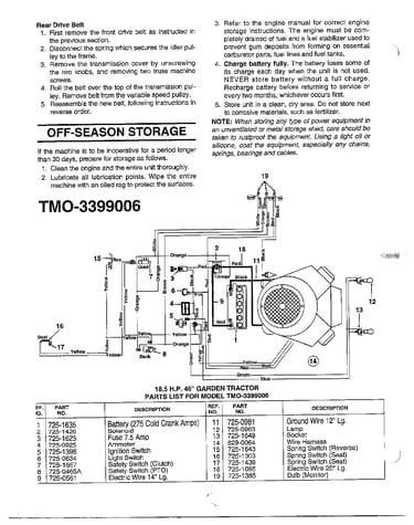 Storage/18.5hp 46" tractor