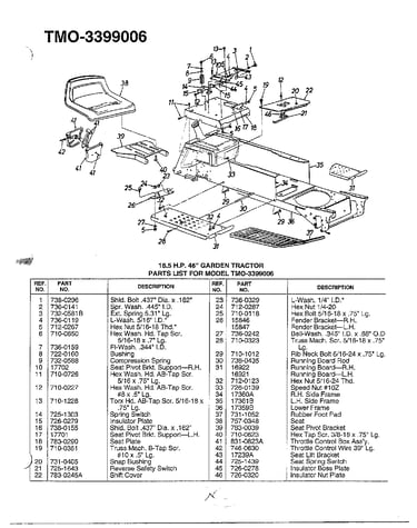 18.5hp 46" garden tractor