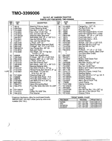 18.5hp 46" tractor/wheel chart page 2