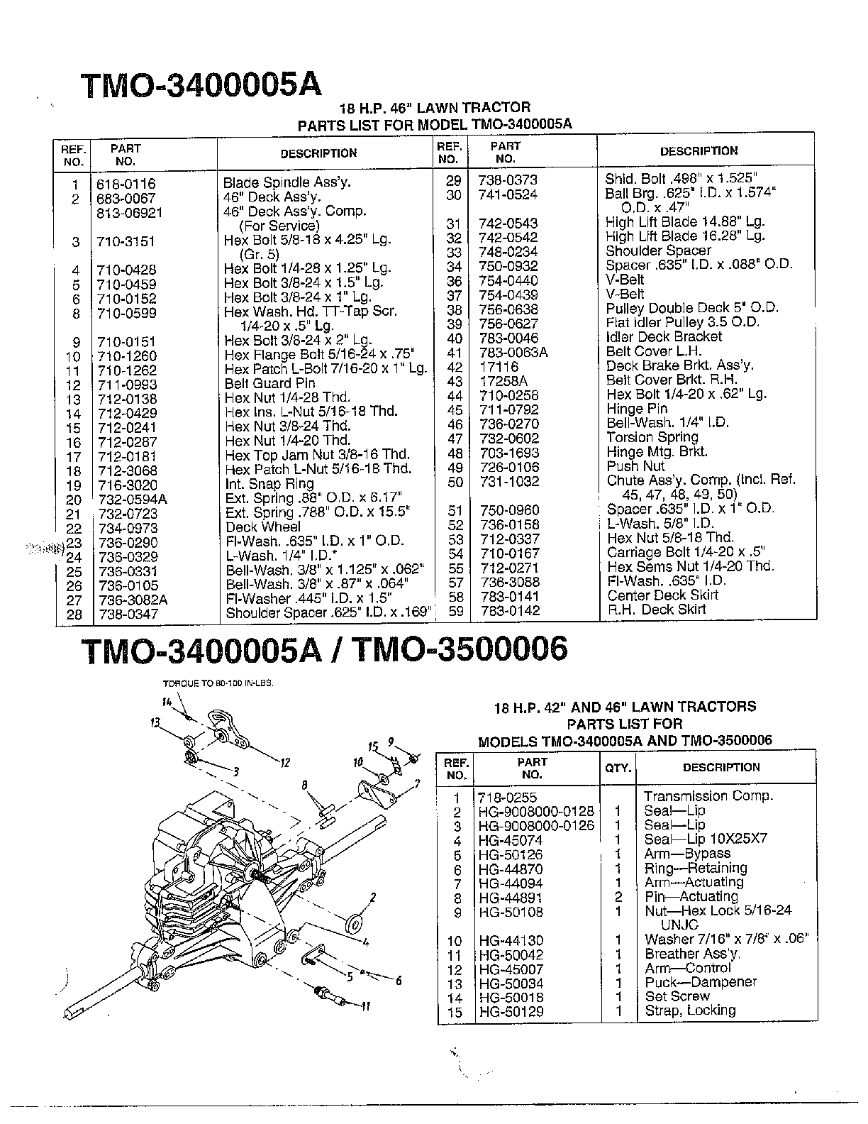 18hp 46"  and 42" lawn tractors page 2