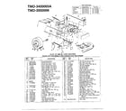 MTD 3400005A 18hp 42"/46"   tractor/wheel chart diagram