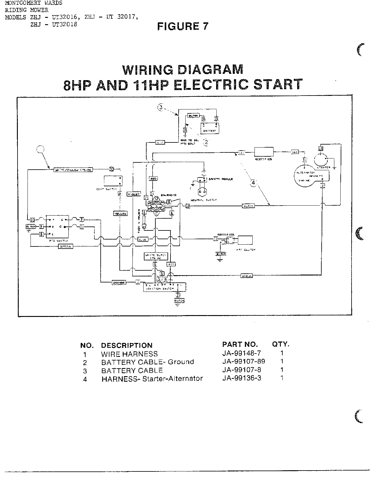 WIRING-8HP/11HP ELECTRIC