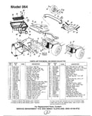 Parts list for 064 grass collector