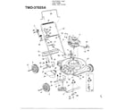 MTD 37025A 3.5hp 20" rotary mower diagram