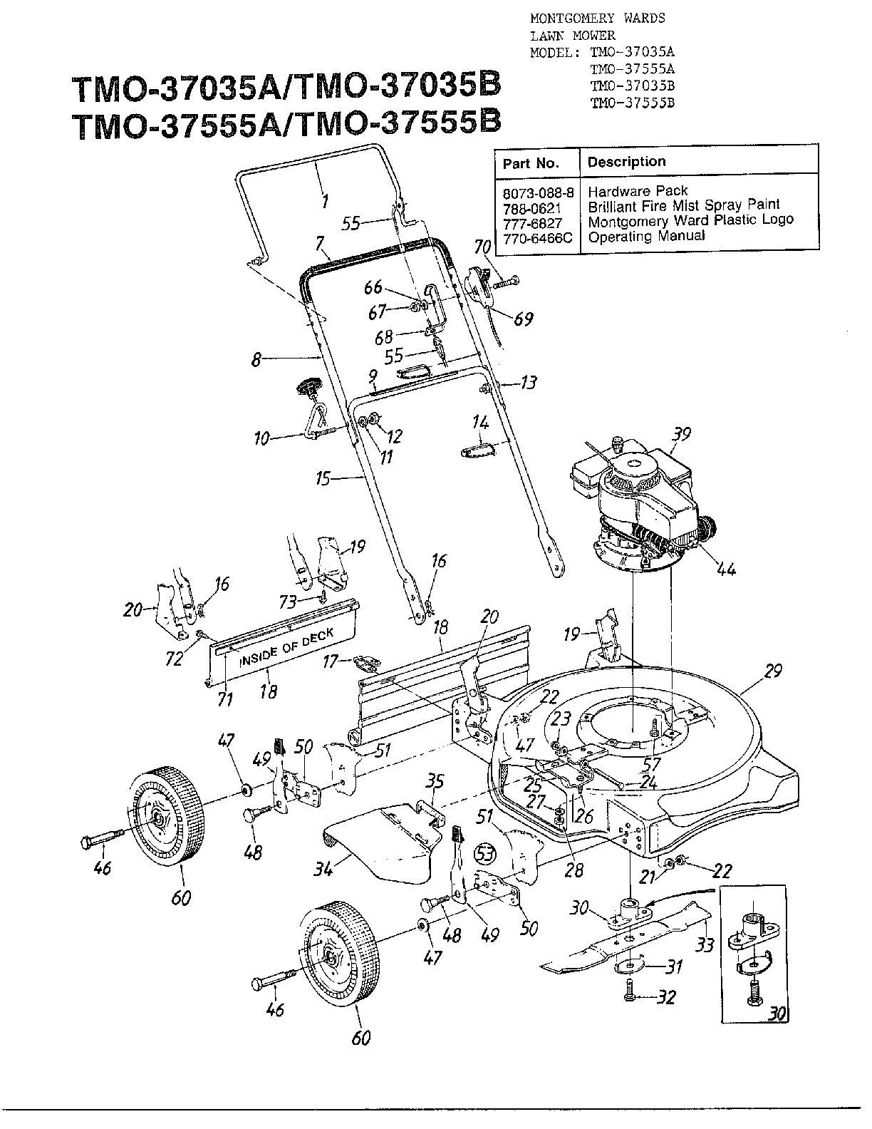 20" rotary mower
