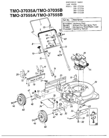 20" rotary mower