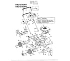 MTD 37038B 4hp 22" rotary mowers diagram
