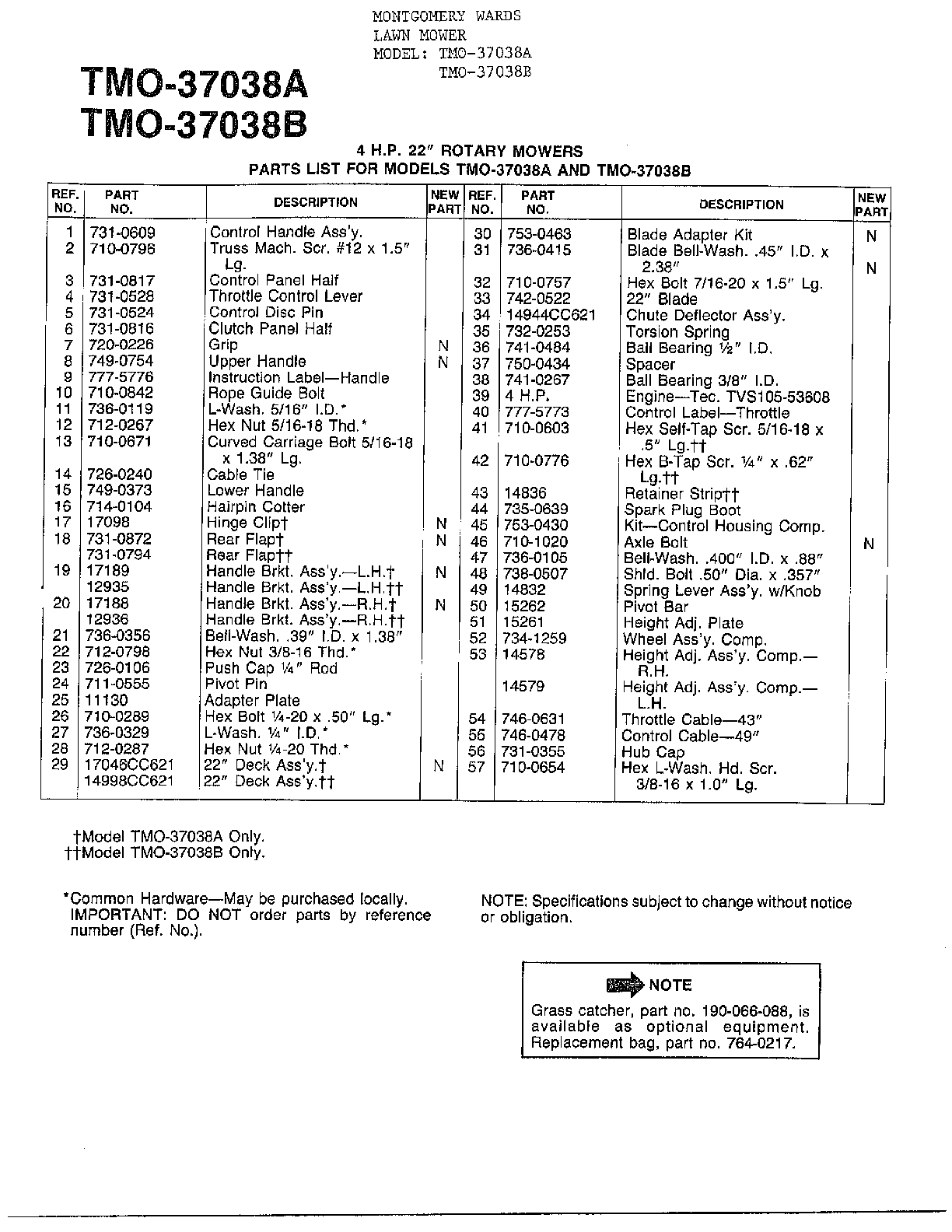 4hp 22" rotary mowers page 2