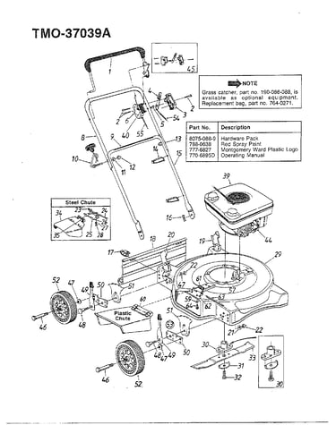 3.5hp 20" rotary mowers