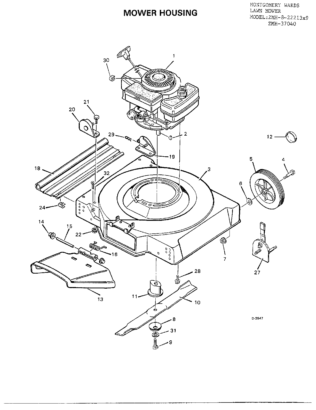 20"/22"/mower housing