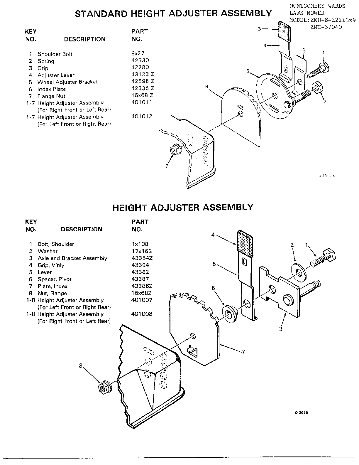 STANDARD/HEIGHT ADJUSTER