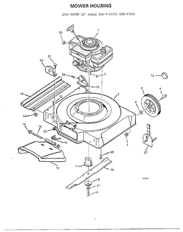 Mower housing/20",22"