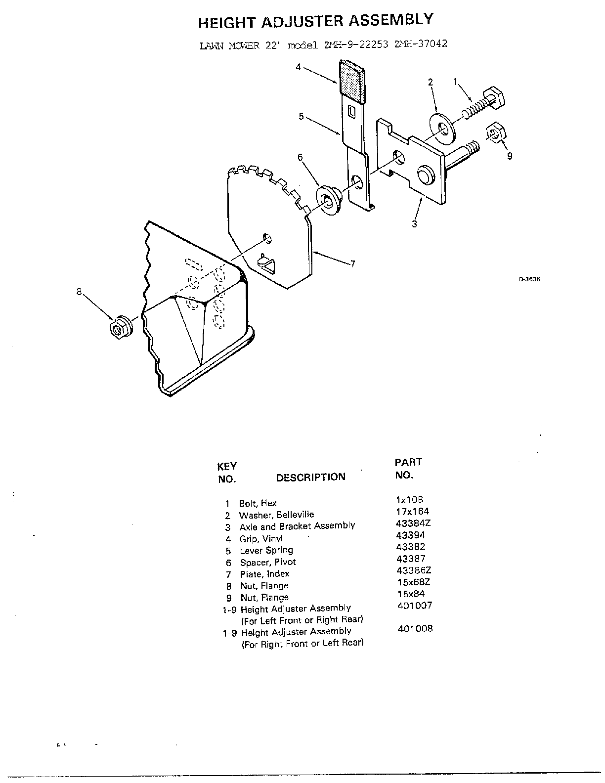 HEIGHT ADJUSTER ASSEMBLY