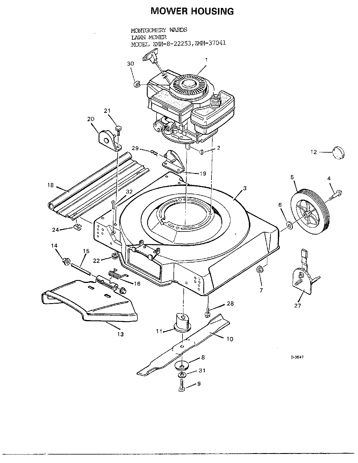 20"/22"-mower housing