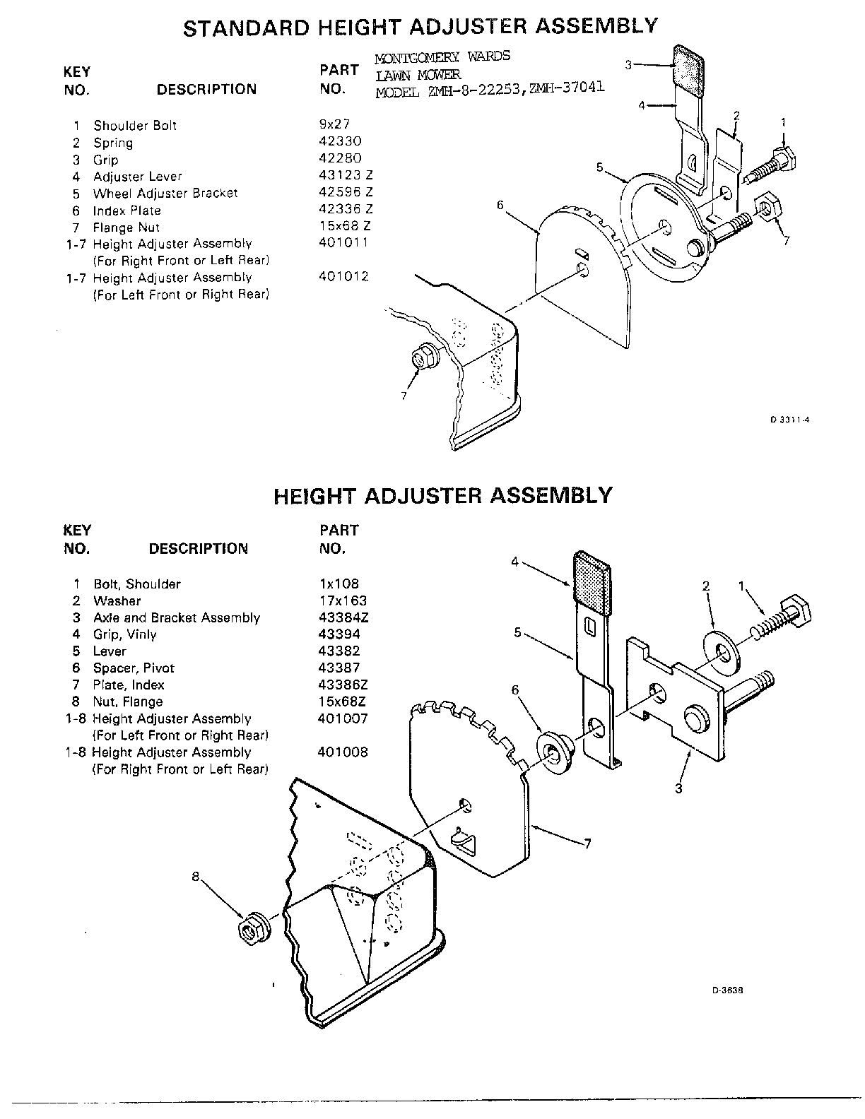 STANDARD/HEIGHT ADJUSTER