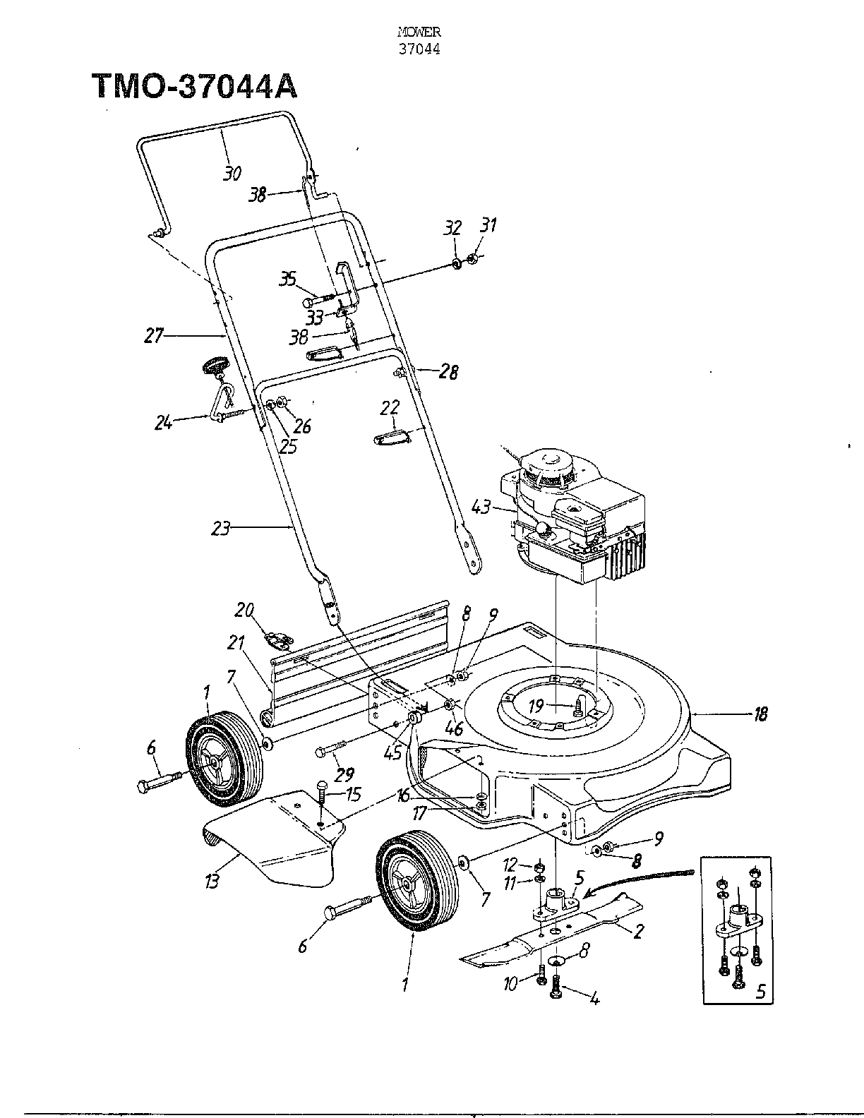 3.5hp 20" rotary mower
