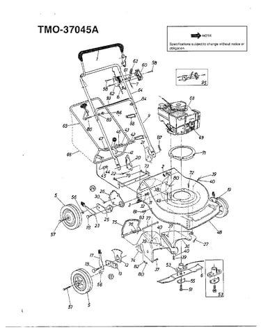 3.5hp 20" rotary mower