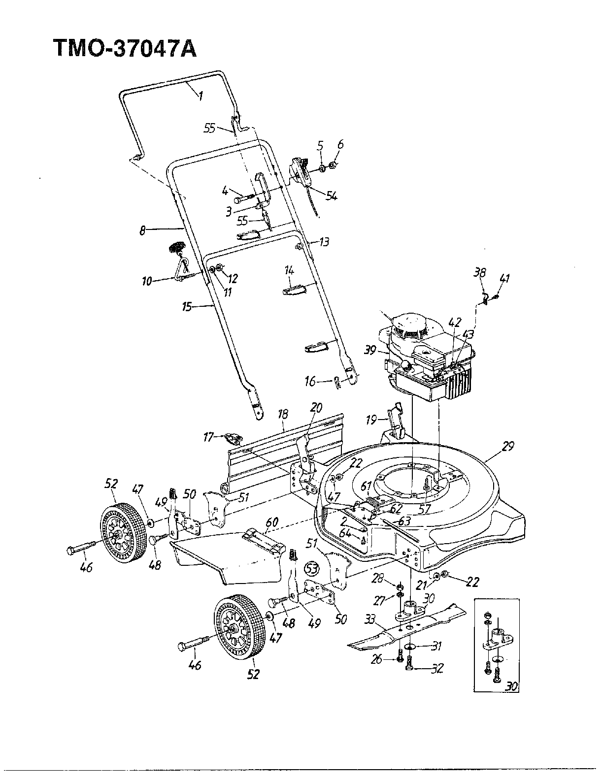 3.5hp 22" rotary mower