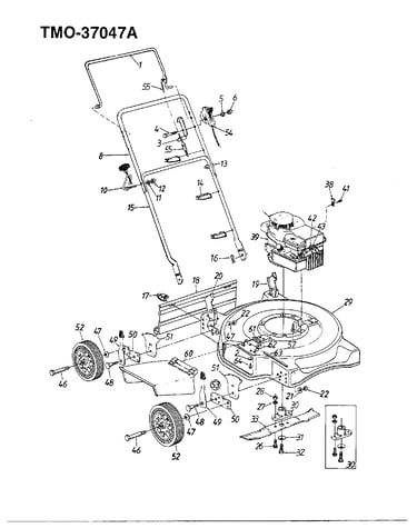 3.5hp 22" rotary mower