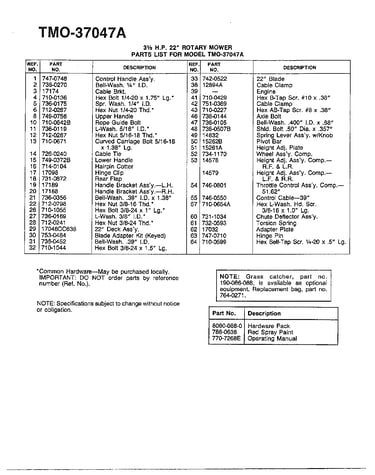 3.5hp 22" rotary mower page 2