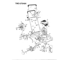MTD 37049A 5.0hp 22" rotary mower diagram