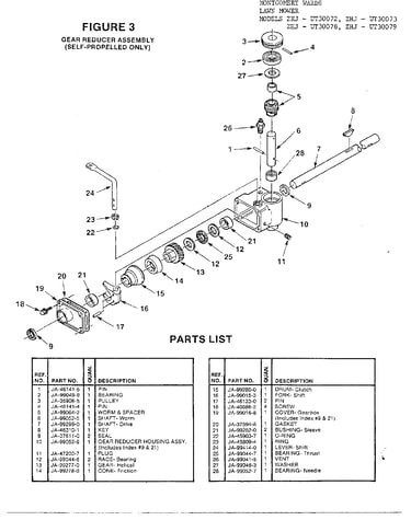 Gear reducer-self propelled