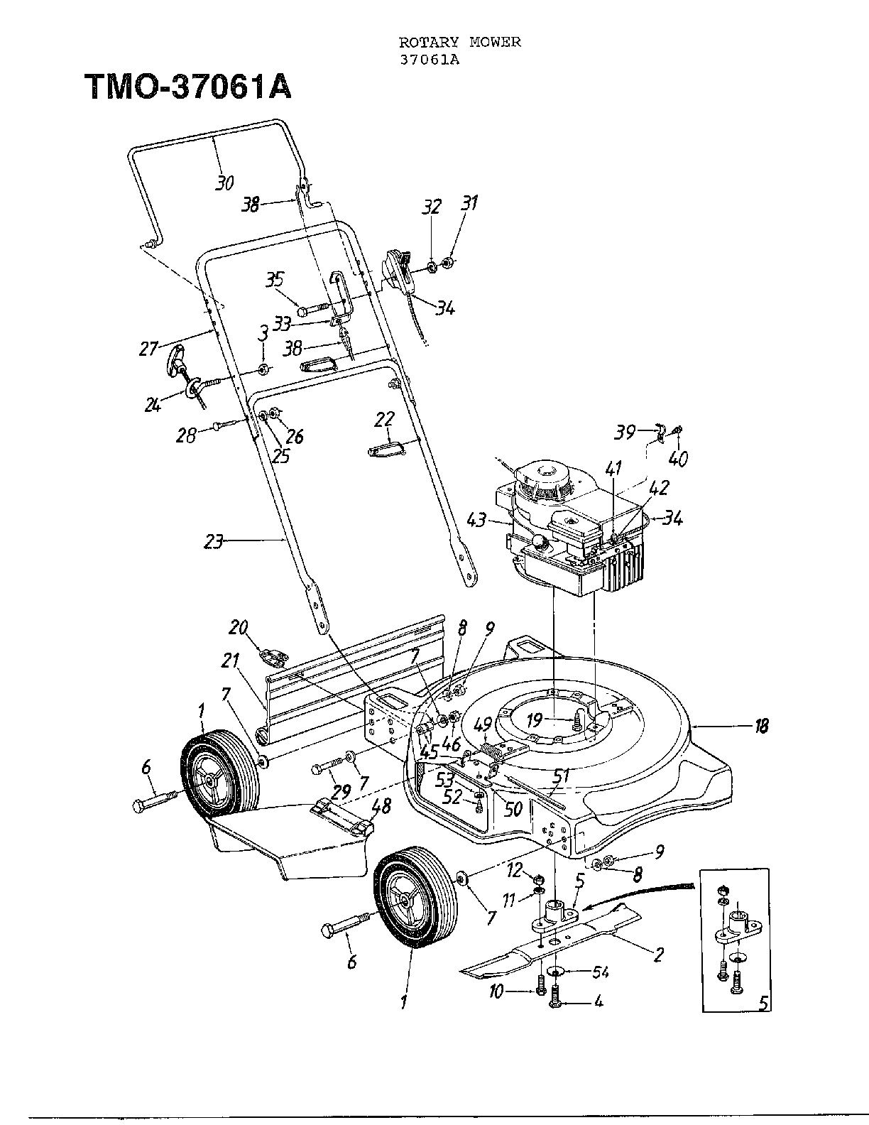 3.5hp 22" rotary mower