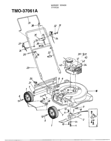 3.5hp 22" rotary mower