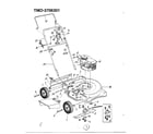 MTD 3706301 3.5hp 20" rotary mower diagram