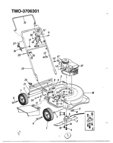 3.5hp 20" rotary mower