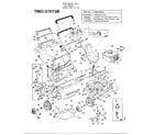MTD 37073B 4hp 21" rotary mower diagram