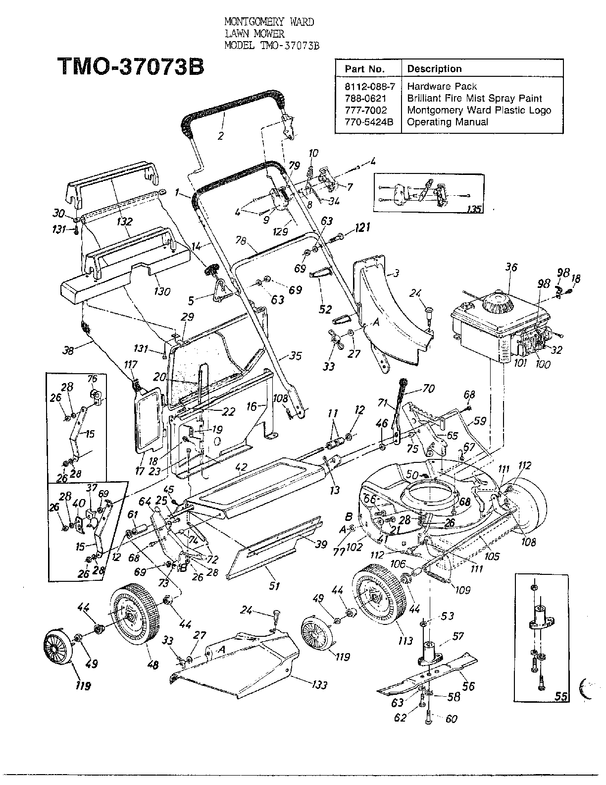 4hp 21" rotary mower