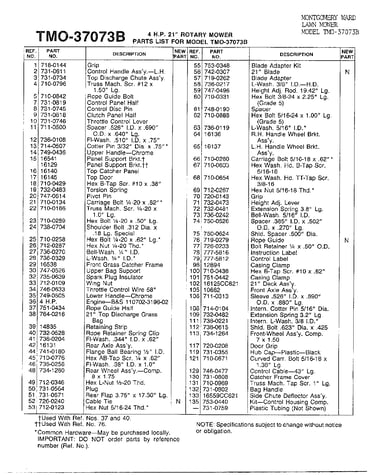 4hp 21" rotary mower page 2