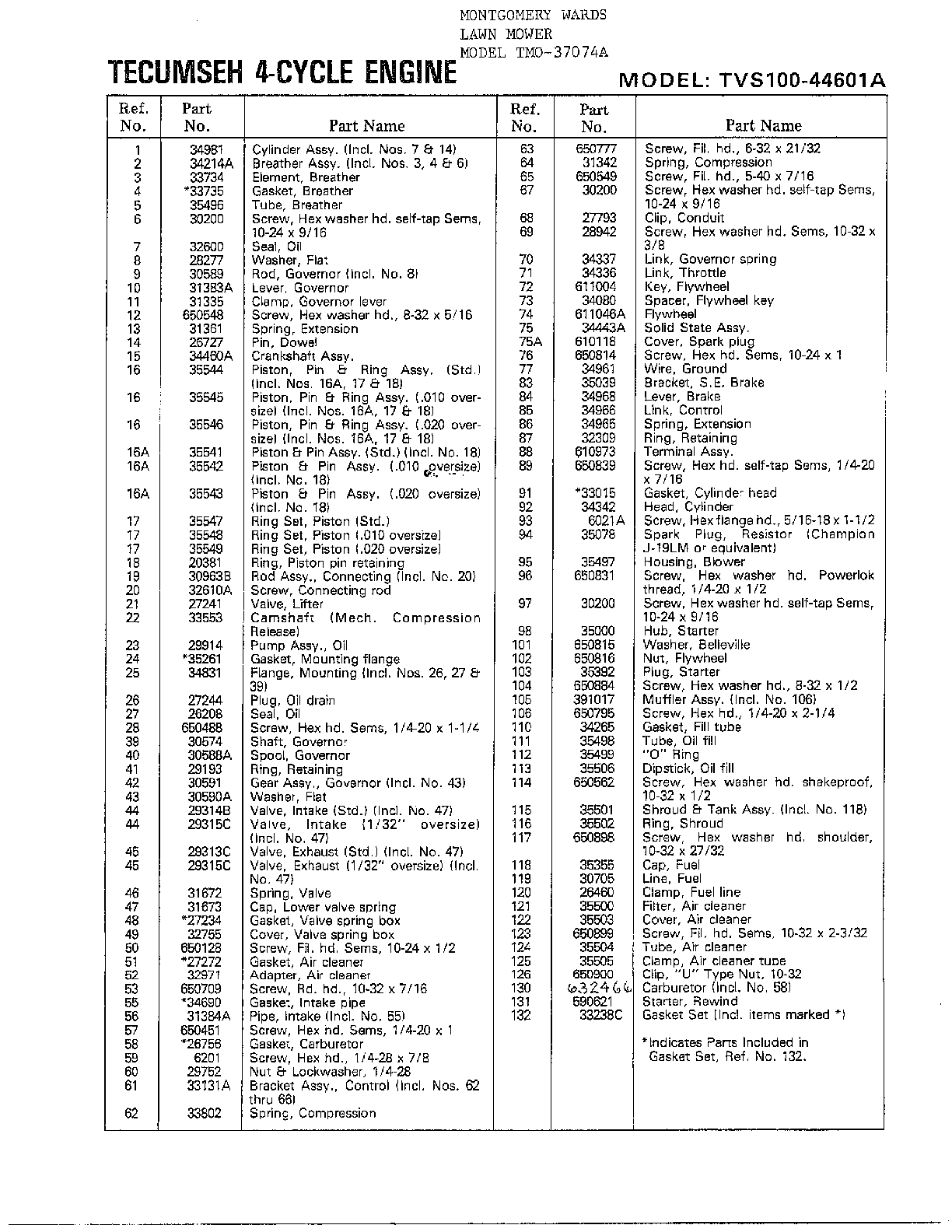 ENGINE-4 CYCLE-TECUMSEH Page 2