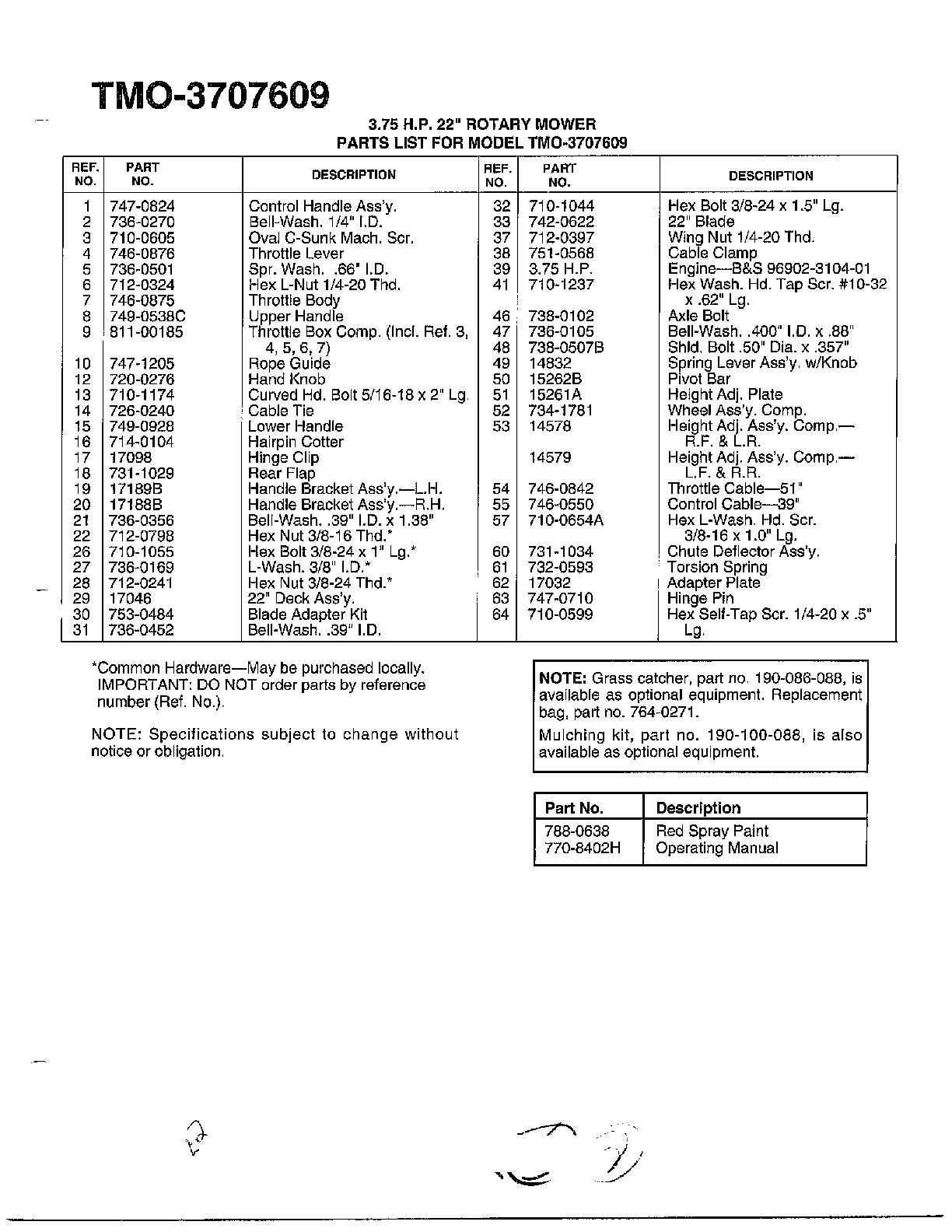 3.75HP 22" ROTARY MOWER Page 2