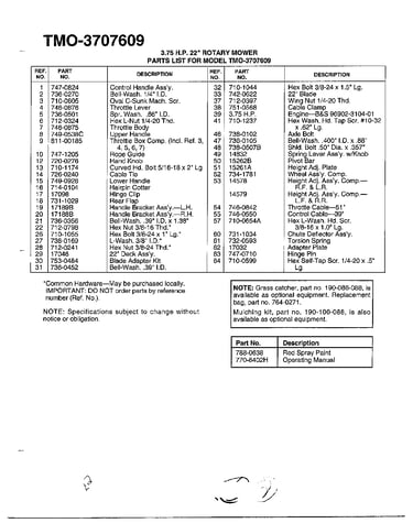 3.75hp 22" rotary mower page 2