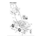 MTD 3708501 20" rotary mower page 2 diagram