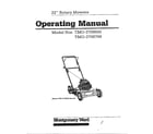 MTD 3708600 22" rotary mower diagram