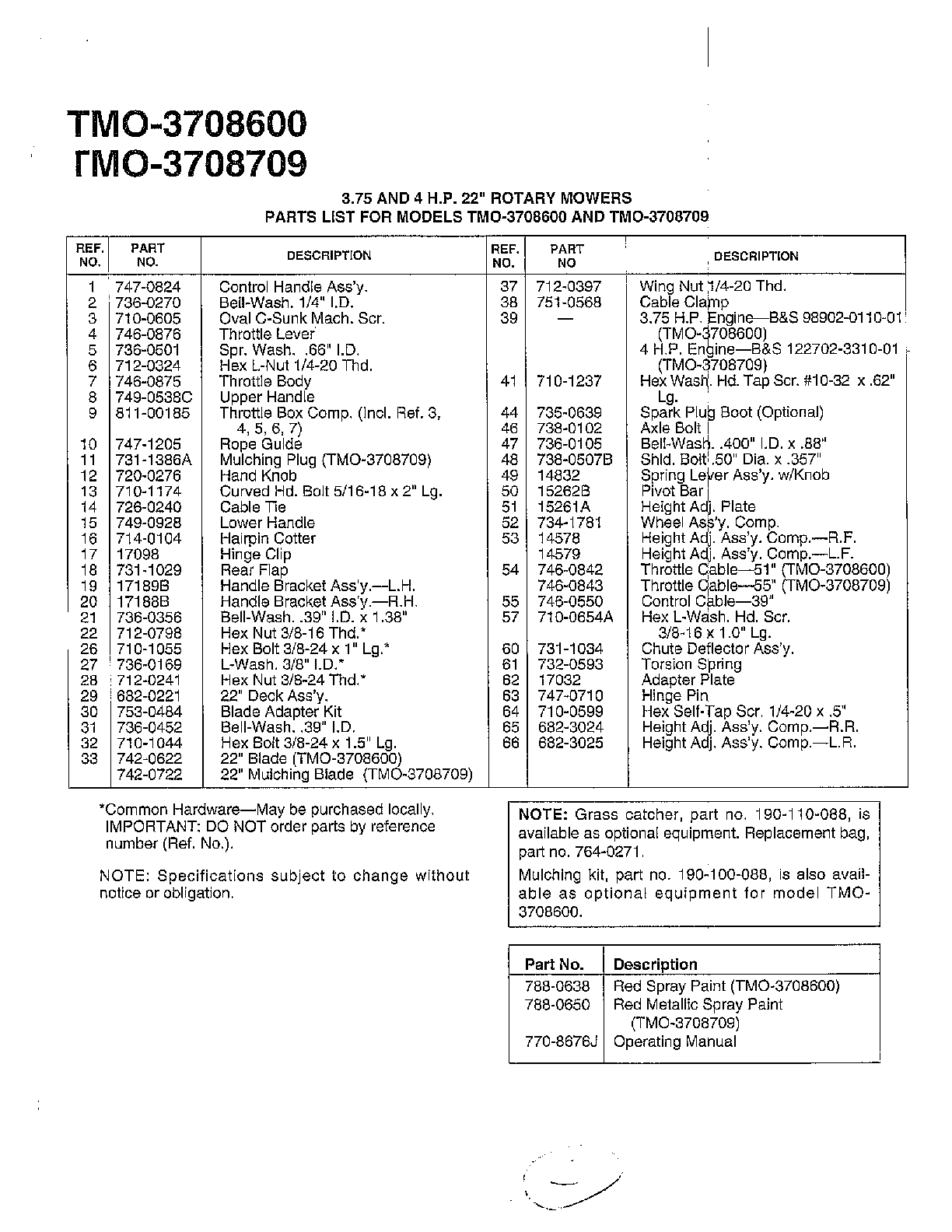 22" rotary mower page 3