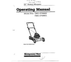 MTD 3708600 22" rotary mower diagram