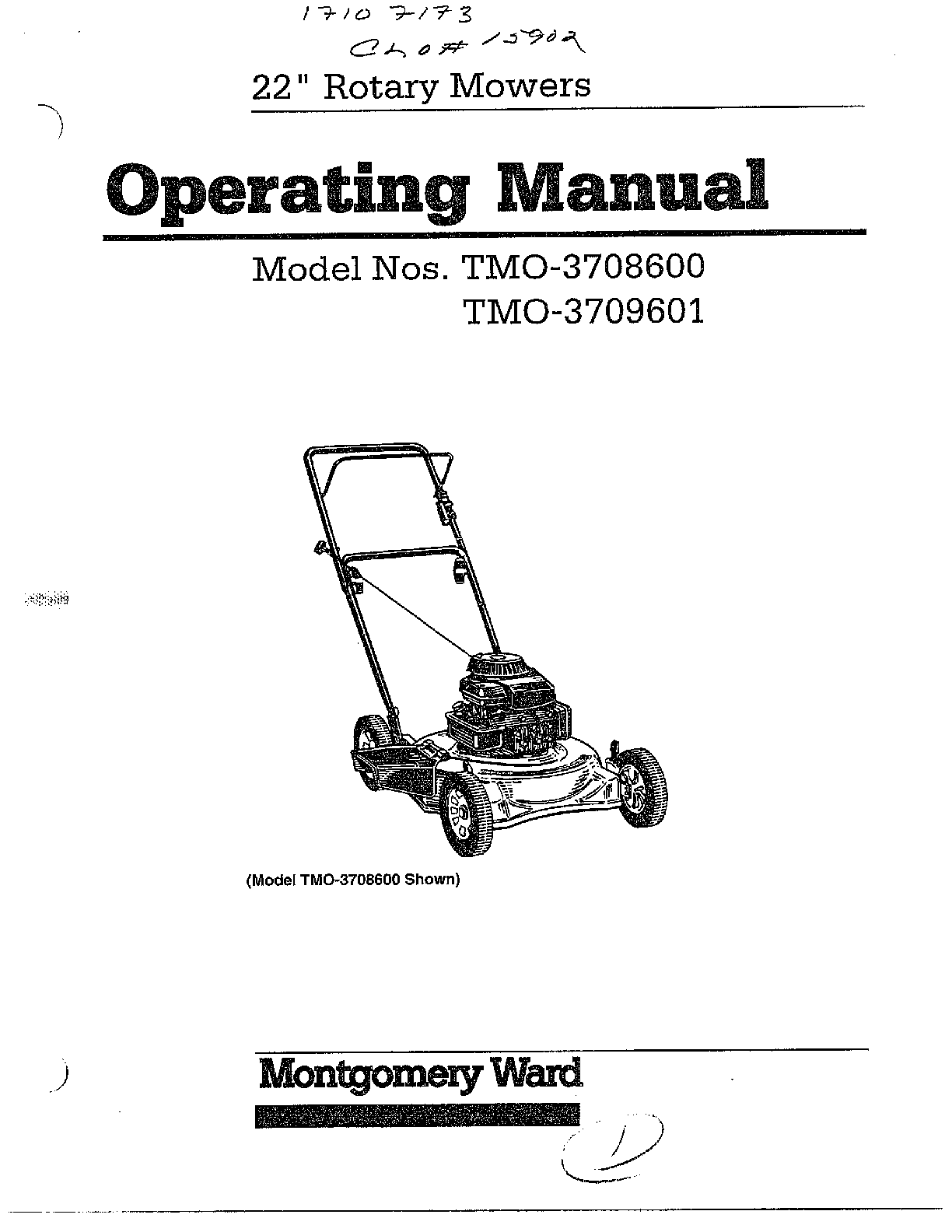 22" rotary mower