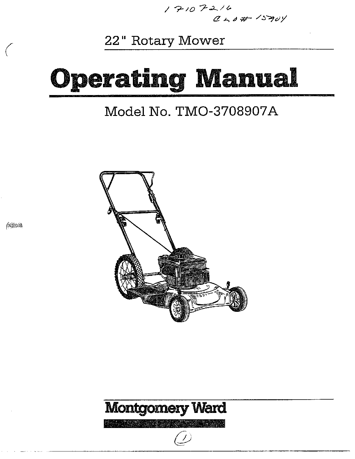 22" rotary mower