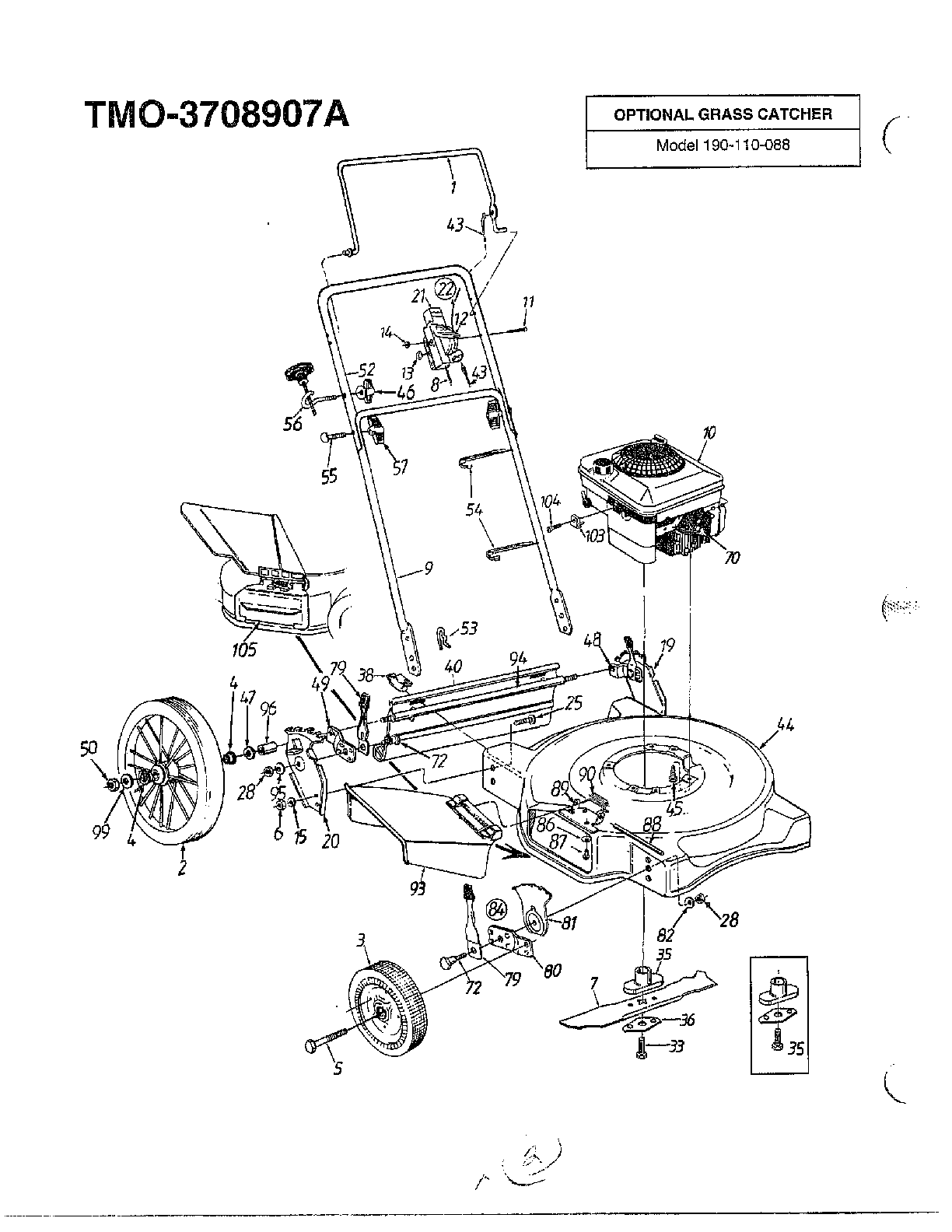 5hp 22" rotary mower