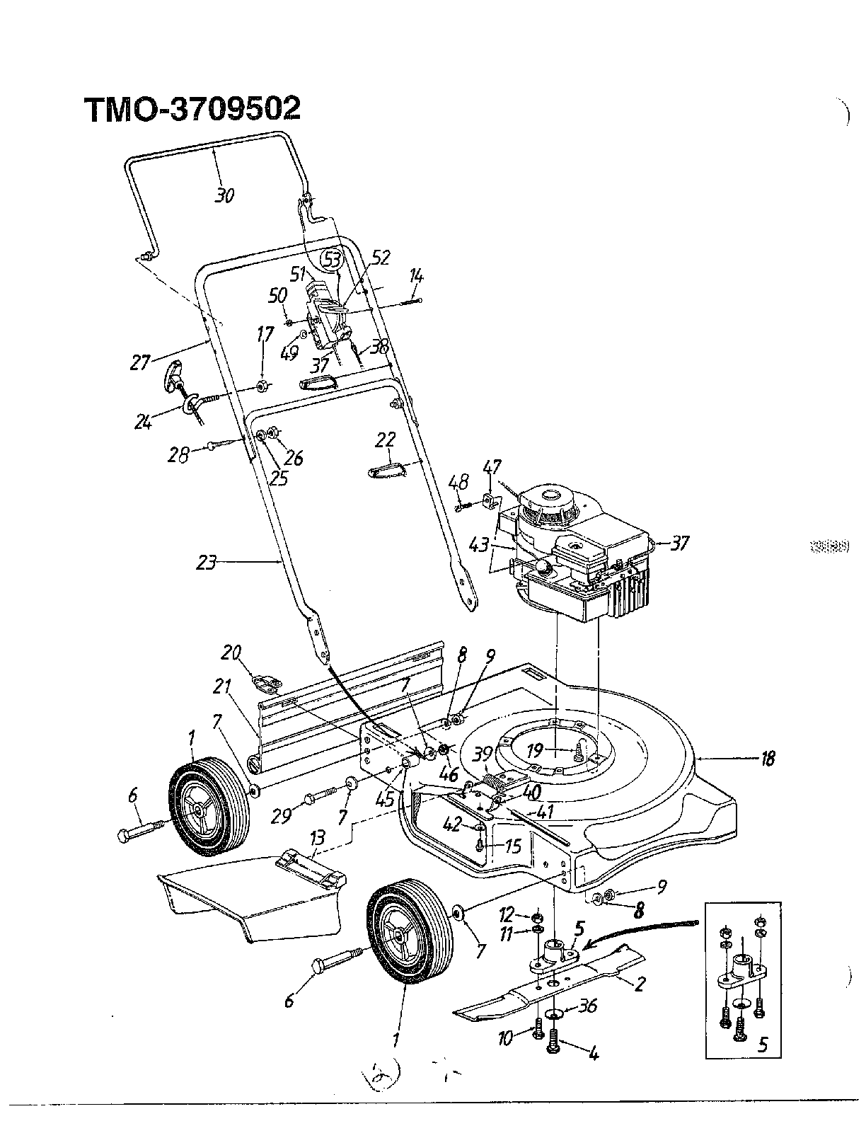 3.5hp 20" rotary mower