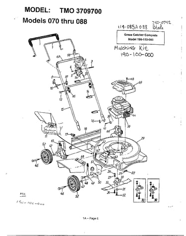Rotary mowers/wheel chart