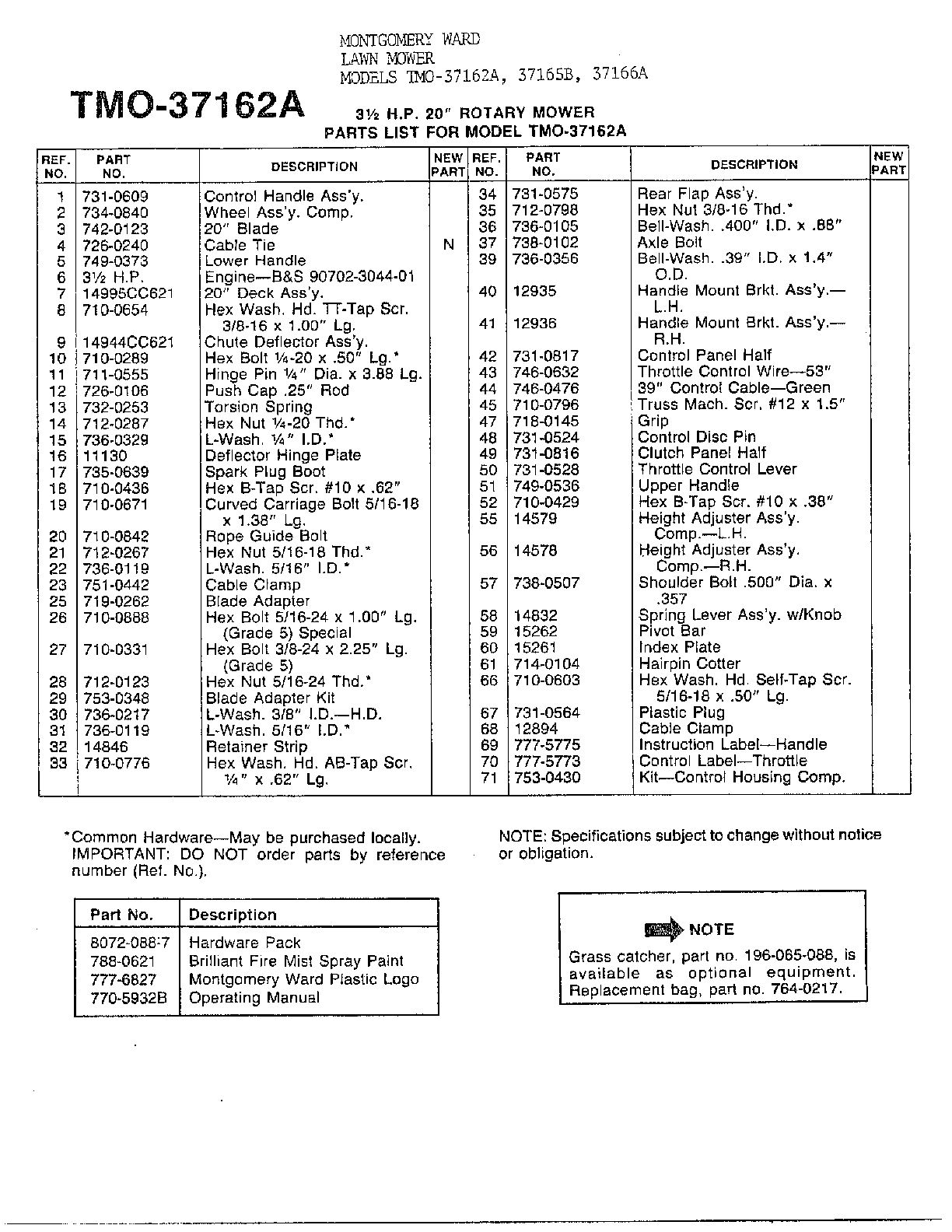 3.5HP 20" ROTARY MOWER Page 2