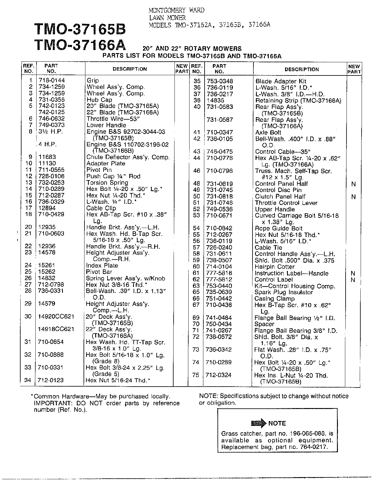 20" AND 22" ROTARY MOWERS Page 2