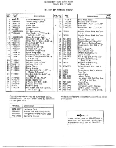3.5hp 20" rotary mower page 2