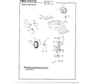 MTD 37211A 19" electrical mower-deck and blade diagram